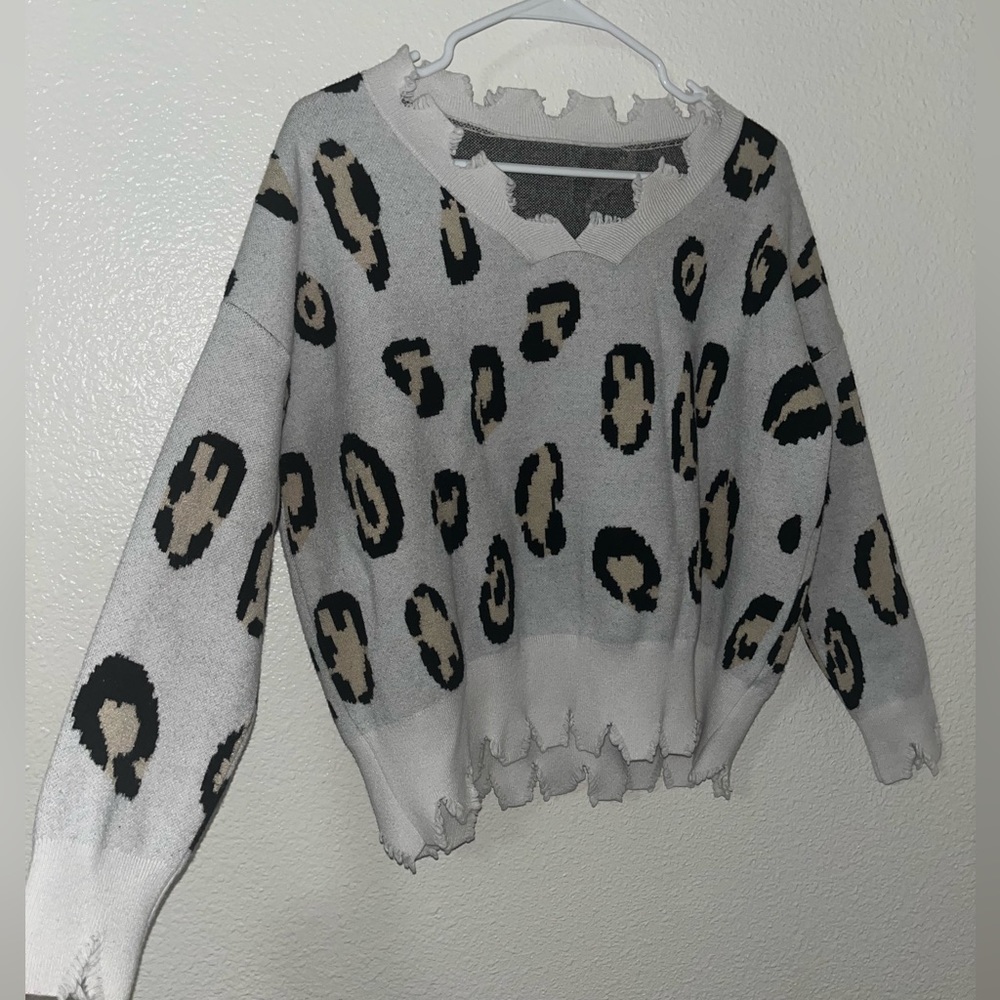 Cheetah print sweater